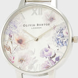 OLIVIA BURTON OBGSET145 SUNLIGHT FLORAL SILVER STEEL WATCH