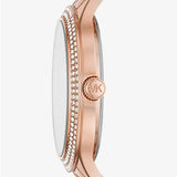 MICHAEL KORS MK3799 PAVE ROSE GOLD CRYSTAL STEEL WATCH