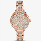 MICHAEL KORS MK3799 PAVE ROSE GOLD CRYSTAL STEEL WATCH