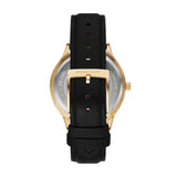 MICHAEL KORS MK7482 SLIM RUNWAY BLACK LEATHER STRAP WATCH