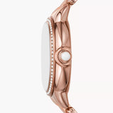 EMPORIO ARMANI AR11633 SUNRAY CRYSTALS ROSE GOLD STEEL WATCH