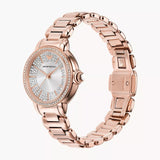 EMPORIO ARMANI AR11633 SUNRAY CRYSTALS ROSE GOLD STEEL WATCH