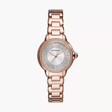 EMPORIO ARMANI AR11633 SUNRAY CRYSTALS ROSE GOLD STEEL WATCH