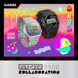 CASIO PAC-MAN COLLAB MODEL DIGITAL SILVER STEEL WATCH A168WEPC-7ADR-P