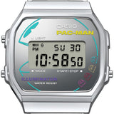 CASIO PAC-MAN COLLAB MODEL DIGITAL SILVER STEEL WATCH A168WEPC-7ADR-P