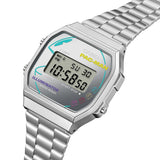 CASIO PAC-MAN COLLAB MODEL DIGITAL SILVER STEEL WATCH A168WEPC-7ADR-P