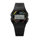 CASIO PAC-MAN COLLAB MODEL DIGITAL BLACK RESIN WATCH F-91WPC-1ADR-P