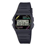 CASIO PAC-MAN COLLAB MODEL DIGITAL BLACK RESIN WATCH F-91WPC-1ADR-P