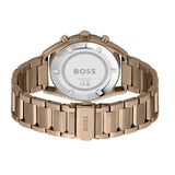 HUGO BOSS TOP CHRONOGRAPH BROWN GOLD STEEL WATCH 1514094