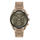 HUGO BOSS TOP CHRONOGRAPH BROWN GOLD STEEL WATCH 1514094