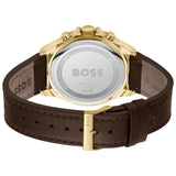 HUGO BOSS TROPER BLACK DIAL LEATHER WATCH 1514094