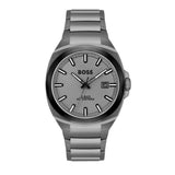 HUGO BOSS WALKER ANALOG GREY TONNEAU DIAL WATCH 1514137