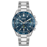 HUGO BOSS RUNNER BLUE DIAL STAINLESS STEEL WATCH 1514143