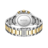 HUGO BOSS RUNNER BLACK DIAL TWO-TONE GOLD STEEL WATCH 1514144