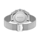 HUGO BOSS SKYTRAVELLER BLUE DIAL MESH STEEL WATCH 1514149