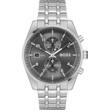 HUGO BOSS SKYTRAVELLER GRAY DIAL STEEL WATCH 1514151