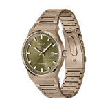 HUGO BOSS CANDOR AUTOMATIC GREEN DIAL BRONZE-TONED STEEL WATCH 1514184