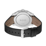 HUGO BOSS PEAK 2.0 GRAY ALL BLACK LEATHER WATCH 1514188