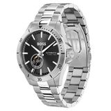 HUGO BOSS TROPER BLACK DIAL SILVER STEEL WATCH 1514202