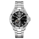 HUGO BOSS TROPER BLACK DIAL SILVER STEEL WATCH 1514202