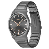 HUGO BOSS GREY STAINLESS STEEL WATCH 1514078