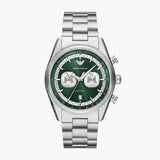 EMPORIO ARMANI RACER CHRONOGRAPH GREEN DIAL STEEL WATCH AR11637