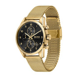 HUGO BOSS SKYMASTER GOLD STAINLESS STEEL WATCH 1513838