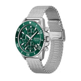 HUGO BOSS ADMIRAL GREEN DIAL STAINLESS STEEL WATCH 1513905