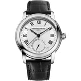 FREDERIQUE CONSTANT CLASSIC WHITE DIAL BLACK LEATHER WATCH FC-710MC4H6