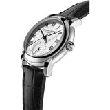 FREDERIQUE CONSTANT CLASSIC WHITE DIAL BLACK LEATHER WATCH FC-710MC4H6