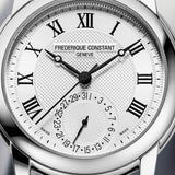 FREDERIQUE CONSTANT CLASSIC WHITE DIAL BLACK LEATHER WATCH FC-710MC4H6