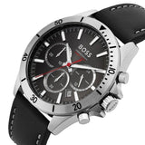 HUGO BOSS TROPER CHRONOGRAPH BLACK LEATHER WATCH 1514055