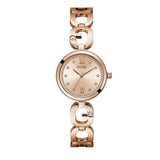 Guess Ladies Rose Gold Tone G-Links Analog Watch GW0759L3