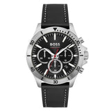 HUGO BOSS TROPER CHRONOGRAPH BLACK LEATHER WATCH 1514055