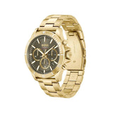 HUGO BOSS TROPER CHRONOGRAPH GOLD STEEL WATCH 1514059