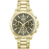 HUGO BOSS TROPER CHRONOGRAPH GOLD STEEL WATCH 1514059