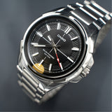 CASIO STANDARD MTP-RS100D SERIES SOLAR-POWERED STAINLESS STEEL WATCH