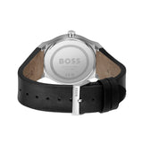 HUGO BOSS CANDOR BLACK LEATHER WATCH 1514075