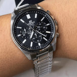 Casio Edifice Chronograph Silver Stainless Steel Strap Men Watch EFV-650D-1AVUDF-P