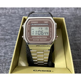 Casio General Stainless Steel Vintage Digital Brown Dial Unisex Watch A168WA-5ADF-P