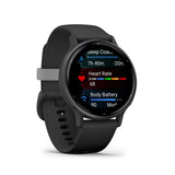 Garmin Vivoactive 5 Digital Black Silicone Strap Unisex Smartwatch GM-010-02862-50