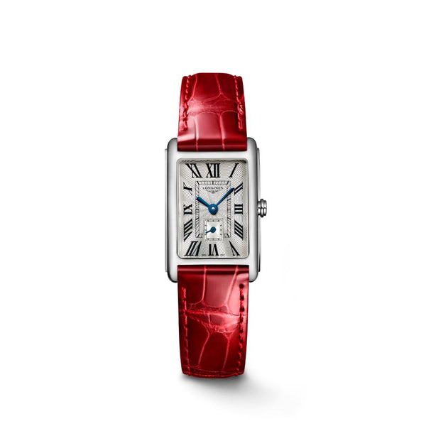 Longines Dolcevita Silver Dial Red Leather Strap Women's Watch L52554715