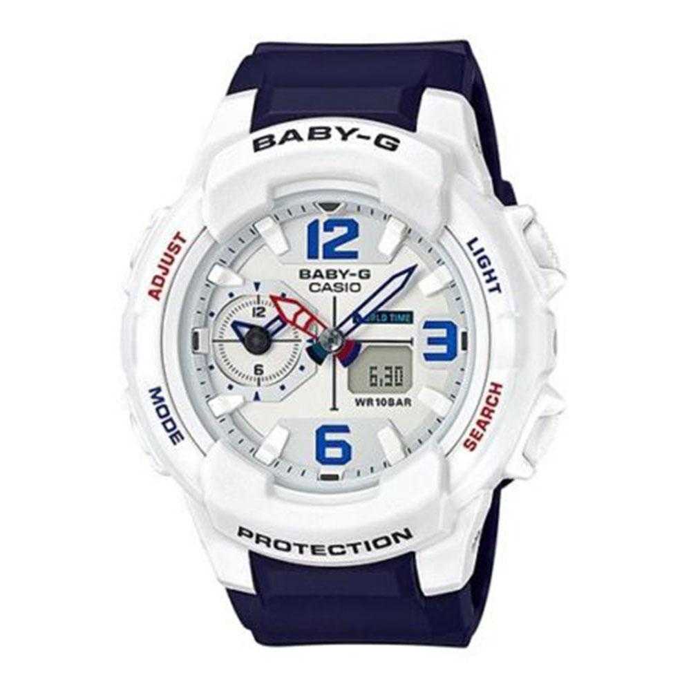 CASIO BABY-G BGA-230SC-7BDR DIGITAL QUARTZ WHITE BLUE RESIN WOMEN'S WATCH - H2 Hub Watches