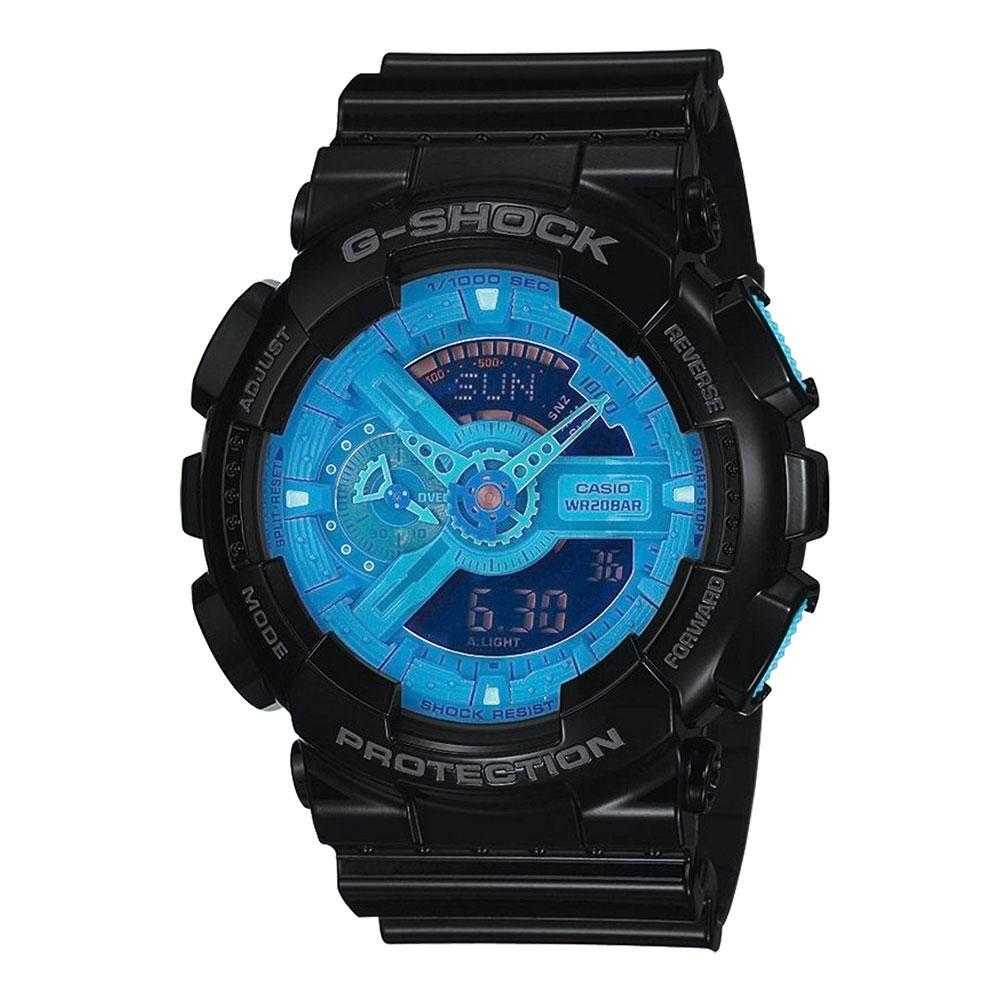 CASIO G-SHOCK GA-110B-1A2DR DIGITAL QUARTZ BLACK RESIN MEN'S WATCH – H2 Hub