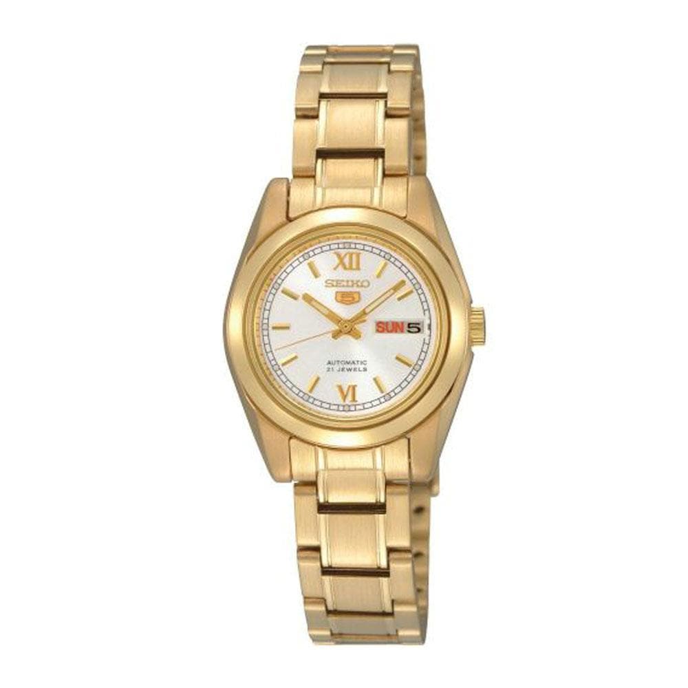 SEIKO GENERAL SYMK30K1 AUTOMATIC STAINLESS STEEL WOMEN'S GOLD WATCH - H2 Hub Watches