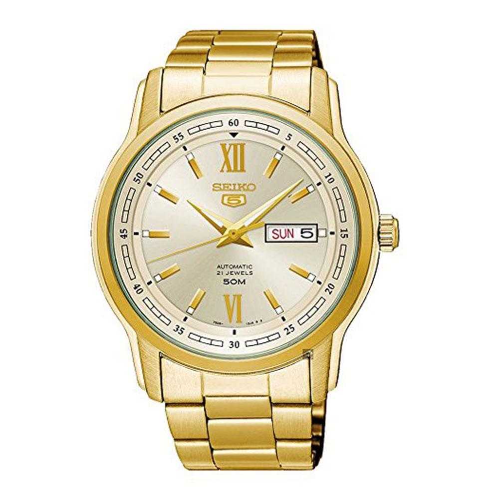 SEIKO 5 CLASSIC SNKP20K1 AUTOMATIC STAINLESS STEEL MEN'S GOLD WATCH - H2 Hub Watches