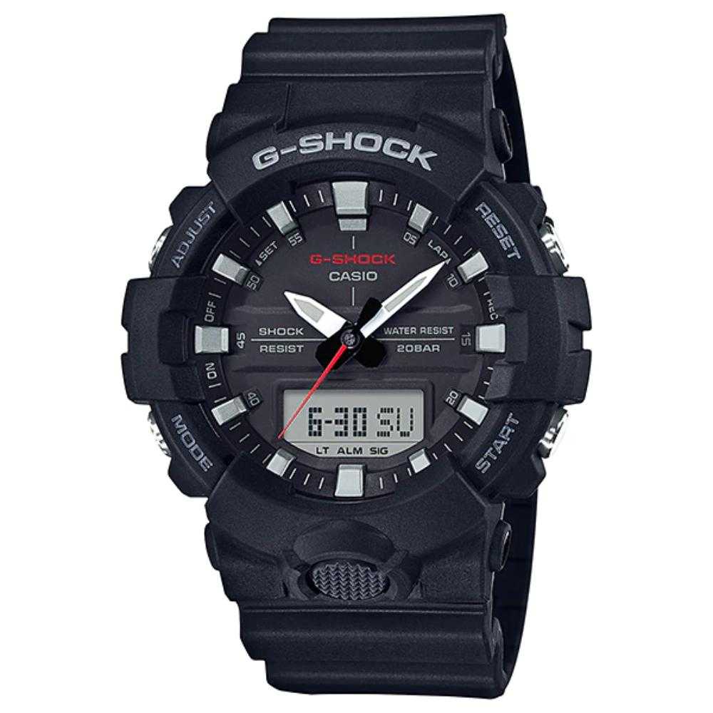 CASIO G-SHOCK GA-800-1ADR DIGITAL QUARTZ BLACK RESIN MEN'S WATCH - H2 Hub Watches