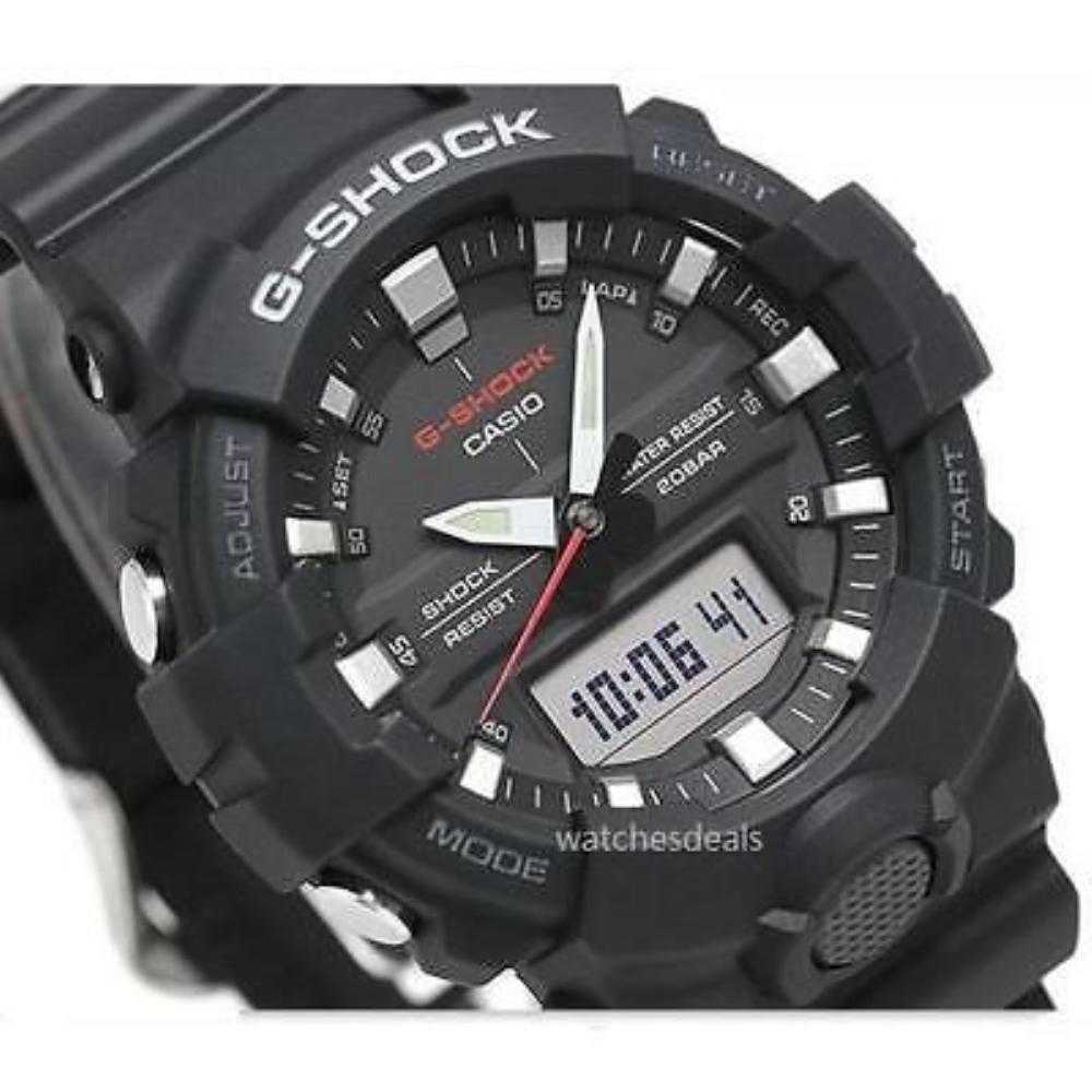 CASIO G-SHOCK GA-800-1ADR DIGITAL QUARTZ BLACK RESIN MEN'S WATCH - H2 Hub Watches