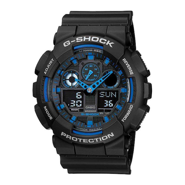 CASIO G-SHOCK GA-100-1A2DR DIGITAL QUARTZ BLACK RESIN MEN'S WATCH - H2 Hub Watches