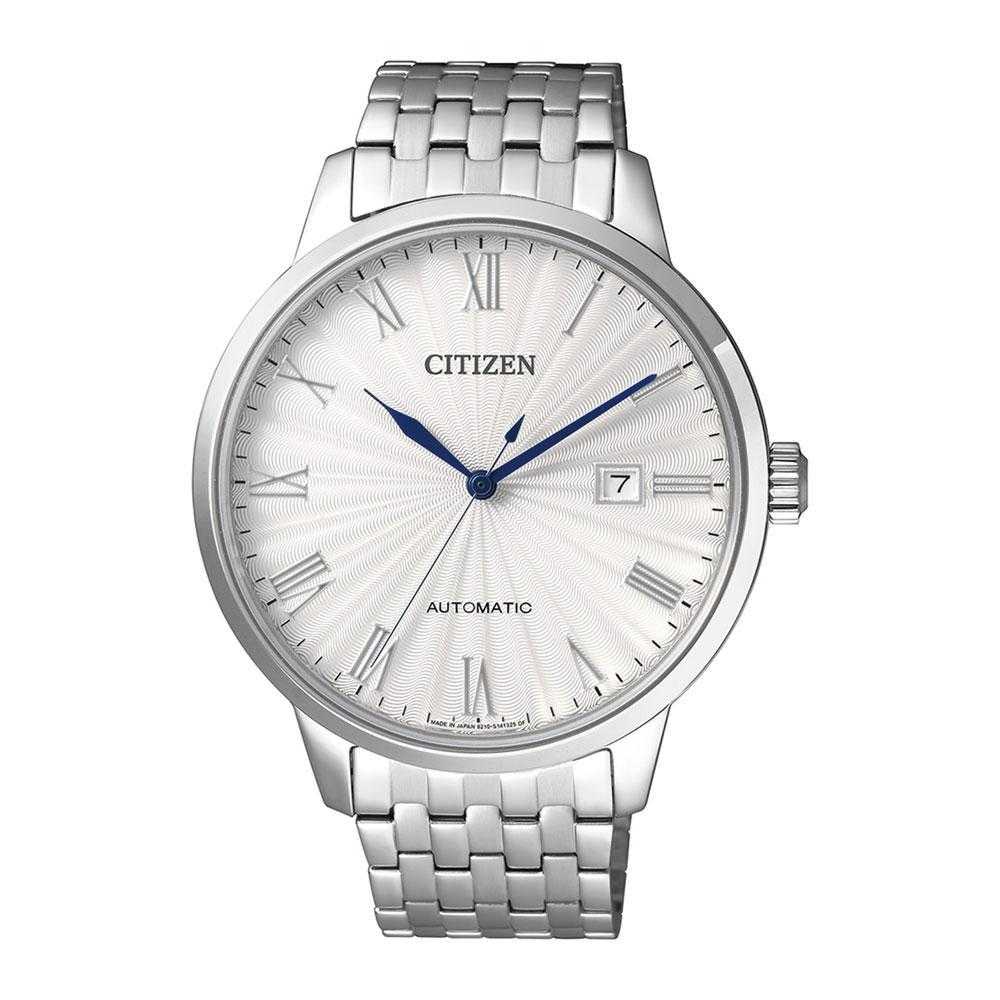 CITIZEN NJ0080-50A AUTOMATIC SILVER STAINLESS STEEL MEN'S WATCH - H2 Hub Watches